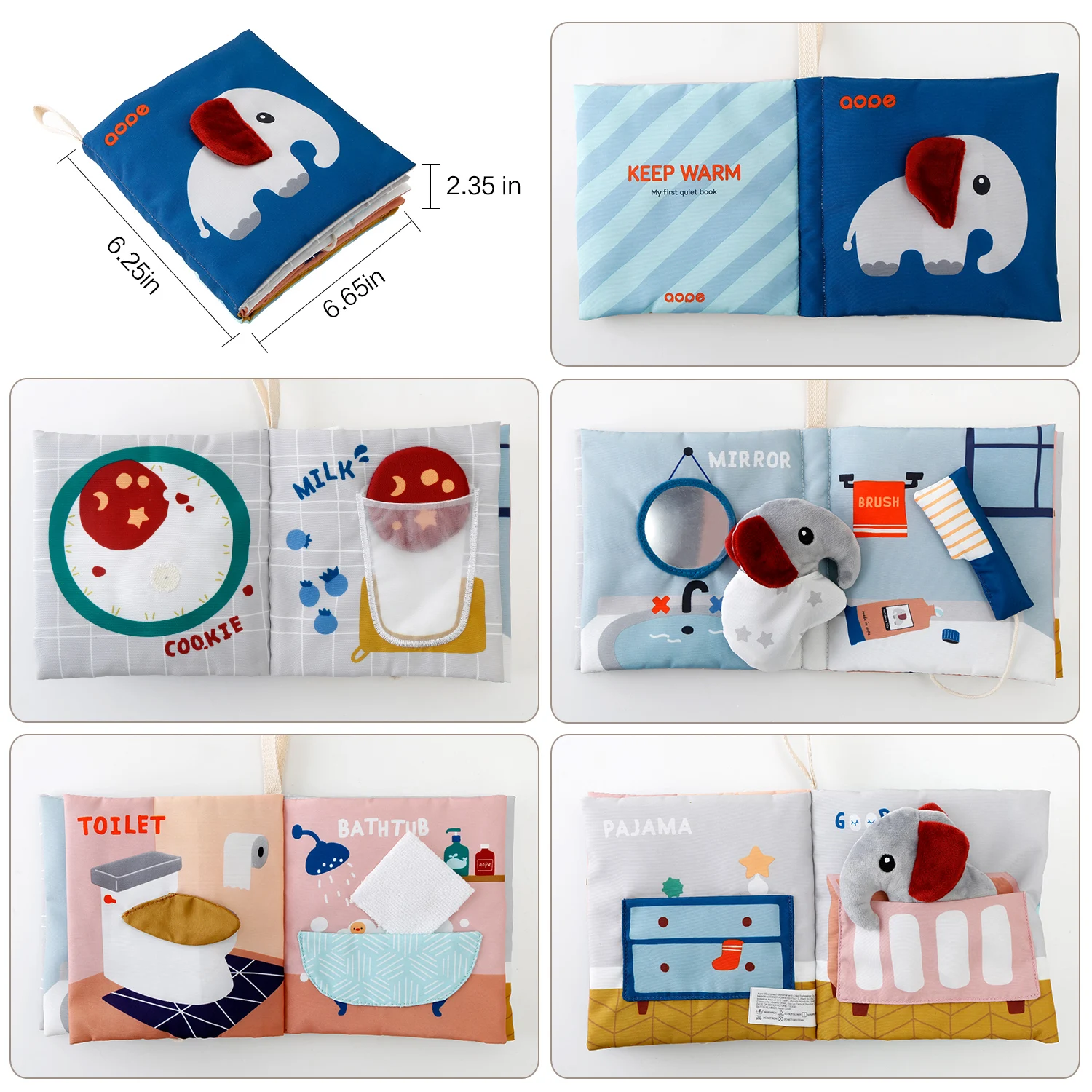 Educativos para Crianças Beiens Bebê Livro Macio Silencioso Crianças Brinquedos Aprendizagem Infantil Inteligência Desenvolvimento Chocalho 3d 20 Online shopping