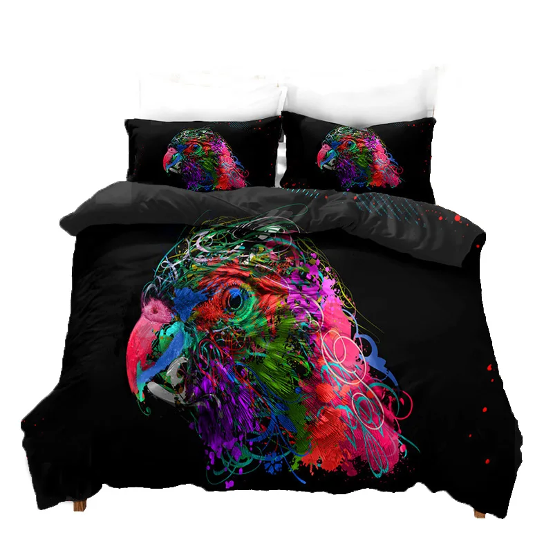 Art Parrot 3D Bedding Set Duvet Cover Set Bedding Set Luxury Twin Full Queen King Size Comforter Set Bed Set Dropshipping