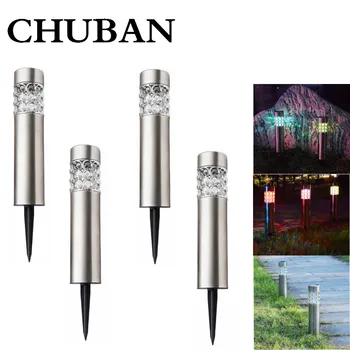 

CHUBAN Lawn Solar Energy Trunk Lamp Solar Powered Ground Light Waterproof Garden Pathway Deck Lights with Lamp Yard Driveway