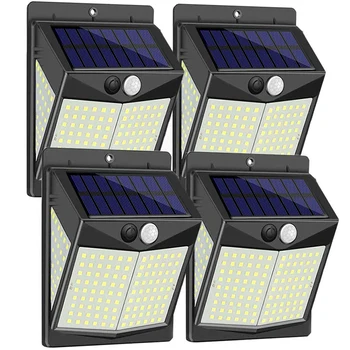 

Solar Lights Outdoor 140 LED,Wireless Motion Sensor Lights with 270° Wide Angle IP65 Waterproof for Deck Fence Post Door Wall Ya
