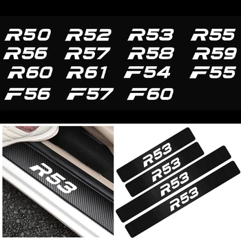 

4pcs/Set Car Door Sill Protector Carbon fiber Sticker For Mini Cooper R50 R52 R53 R54 R55 R56 R57 R58 F54 F55 F56 F57 F60 LOGO