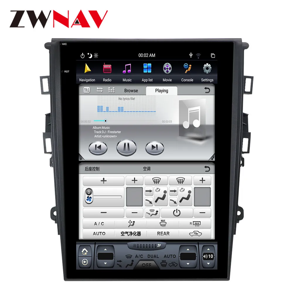 Top DSP Carplay vertical Tesla screen Android 9.0 Car Multimedia Player For ford Mondeo Fusion MK5 2013+ GPS Radio stereo head unit 5