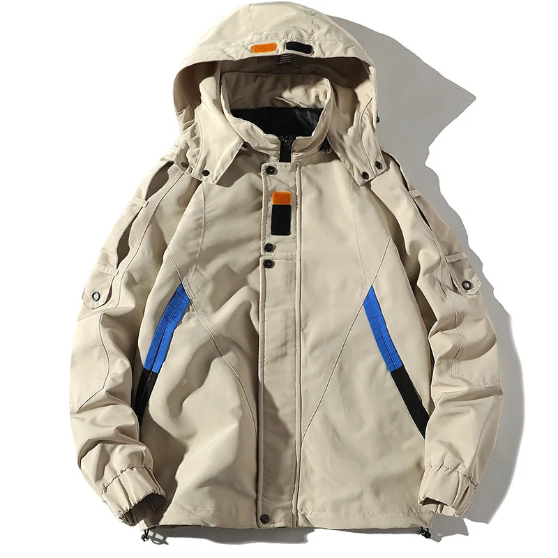 Карго тактика полиэстер высокое качество модная мужская куртка со съемным капюшоном стеганая куртка весна осень зима