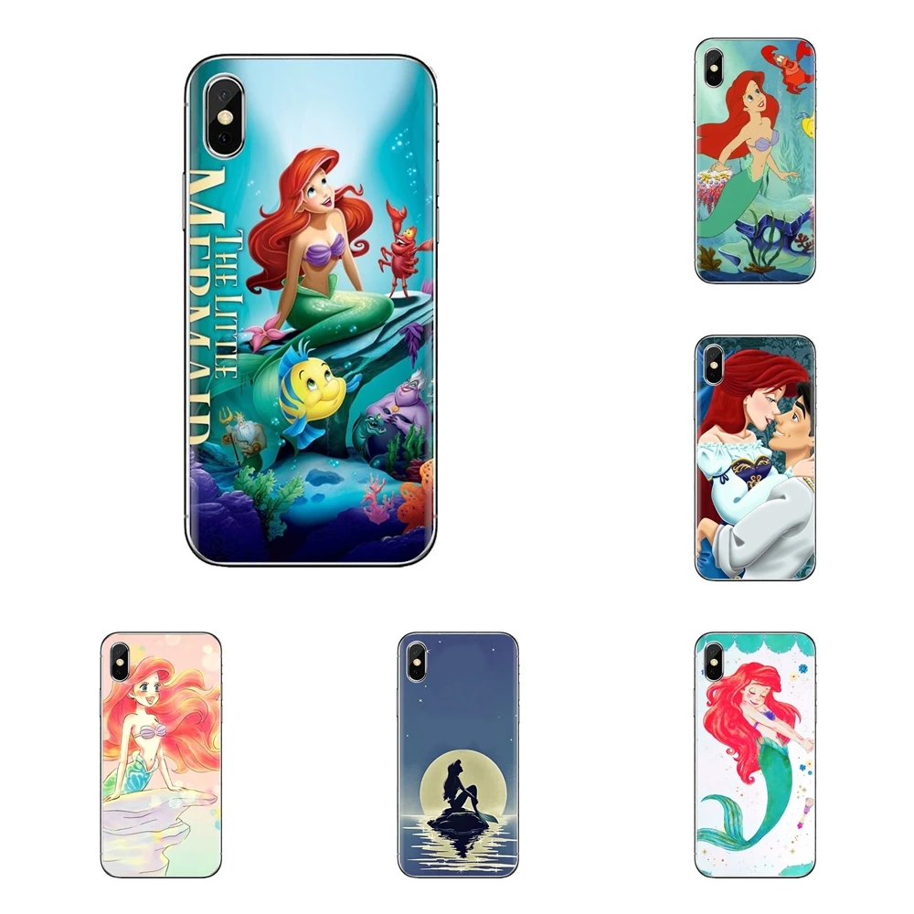 Прозрачный ТПУ чехол маленькая Русалка Принцесса Сказка для Samsung Galaxy A3 A5 A7 A9 A8 Star A6