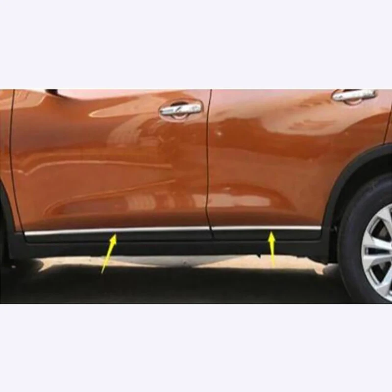 Для Nissan X-Trail Rogue T32 корпус из нержавеющей стали Боковая формовочная полоса Накладка аксессуары для укладки запчасти