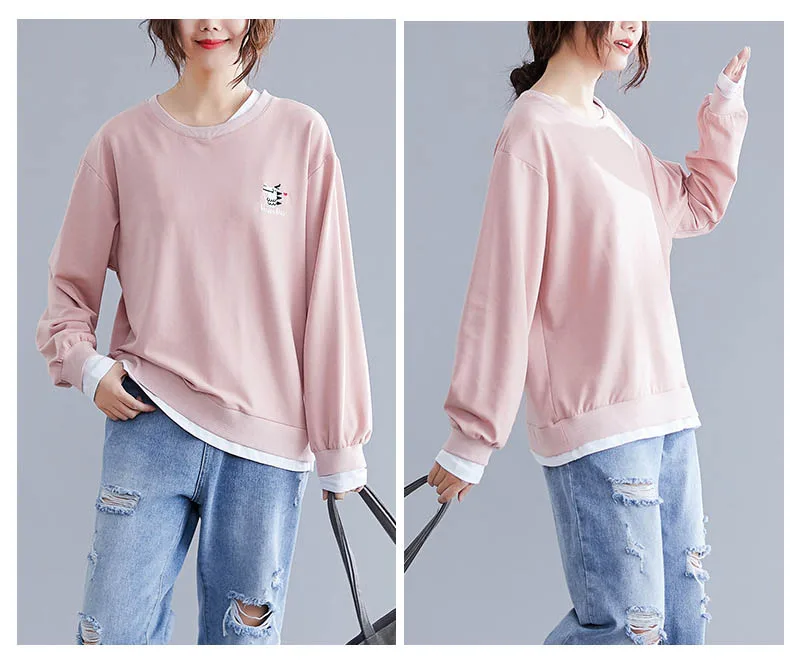 Осенние свитера большого размера бюста 150 см 6XL 7XL 8XL 9XL, трикотажная рубашка, цвет черный, розовый цвета