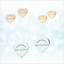 Стерлинговое серебро 925, классические популярные оригинальные модные женские серьги в форме сердца из розового золота, ювелирные изделия, подарок на праздник