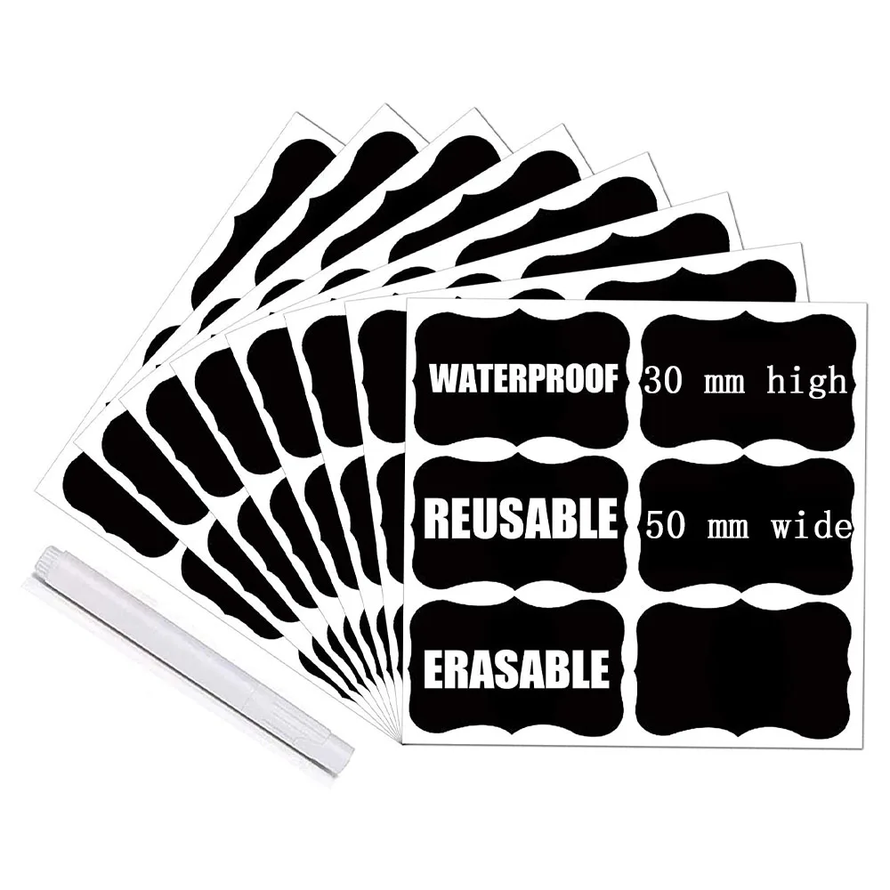 280Pcs/Set Blackboard Sticker Craft Kitchen Jar Organizer Labels Chalkboard Chalk Board Stickers | Дом и сад