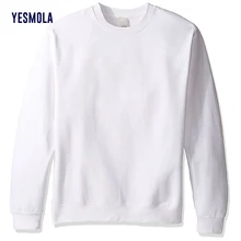 

YESMOLA Men's Sportswear Casual Plush O-Neck Pullover Solid Men Hoodies Sweater Long Sleeve Tshirt 2021 Autumn Couple Clothes