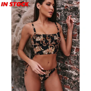

New top bikini Swimsuit Ladies swimwear Split Bikini print pattern fashion beach swimming wear for women Female