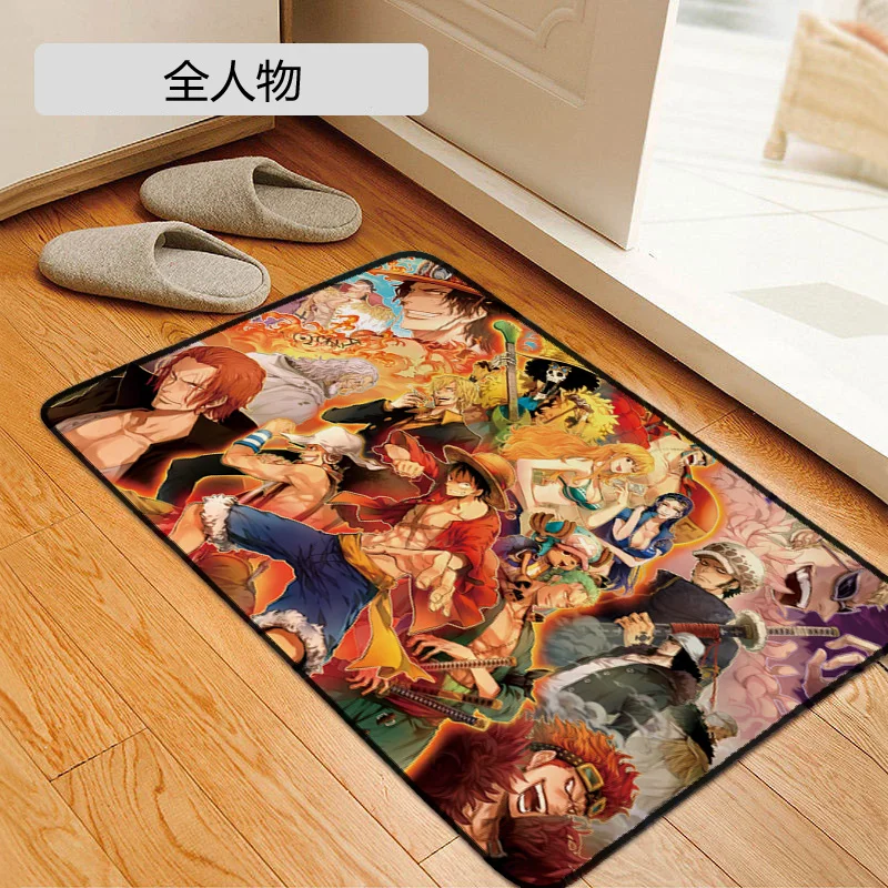 

One Piece Monkey D Luffy Ace Door mat Rug Carpet Floor Bedroom Doormat Non-slip Mat Cartoon Gift