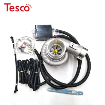 

Universal 12V Electric Turbo Supercharger Kit Thrust Electric Turbocharger Air Filter Intake for car improve speed