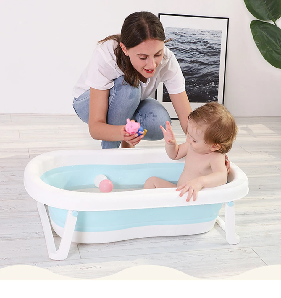 Newborn Baby Folding Bath Tub Portable Foldable Children Eco Friendly Non Slip Safe Kid Bathtubbaby Swim Tubs Bath Body Washing Baby Tubs Aliexpress