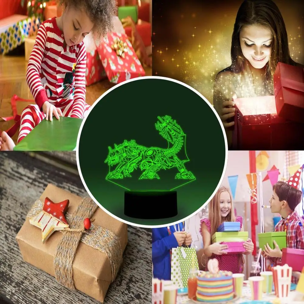 NiteApps 3D переводчик Titan ночник настольная Иллюзия украшение лампа подарок на день