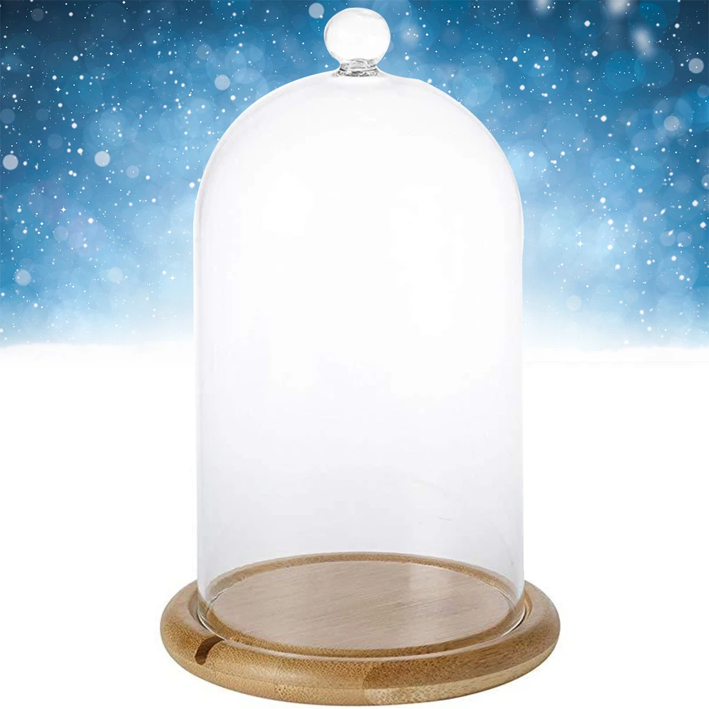 Clear Glass Jar Dome Cover Decorative Clear Glass Dome Cloche Bell Cover Fresh Flower Glass Cover for Wedding Party Valentine 6