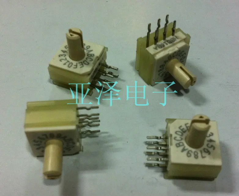 

5PCS/LOT American GRAYHILL encoding switch, 16 bit /0-F rotary dial switch, 3:3 HBB16RA with positive code
