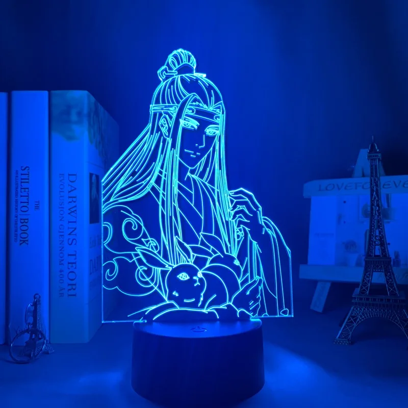 Acrylic 3d Lamp BL Mo Dao Zu Shi Light for Bed Room Decor Touch Sensor Colorful Led Night Lan Zhan | Лампы и освещение