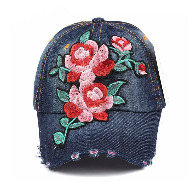 

LVTZJ Spring Vinatge Denim Cap Baseball Cap Snapback Hat Summer Cap Hip Hop Floral Cap Hats For Men Women Grinding Multicolor