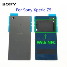 Для Sony Xperia Z5 E6603 E6633 E6653 E6683 Задняя стеклянная крышка батарейного отсека Замена стеклянного корпуса+ NFC антенна