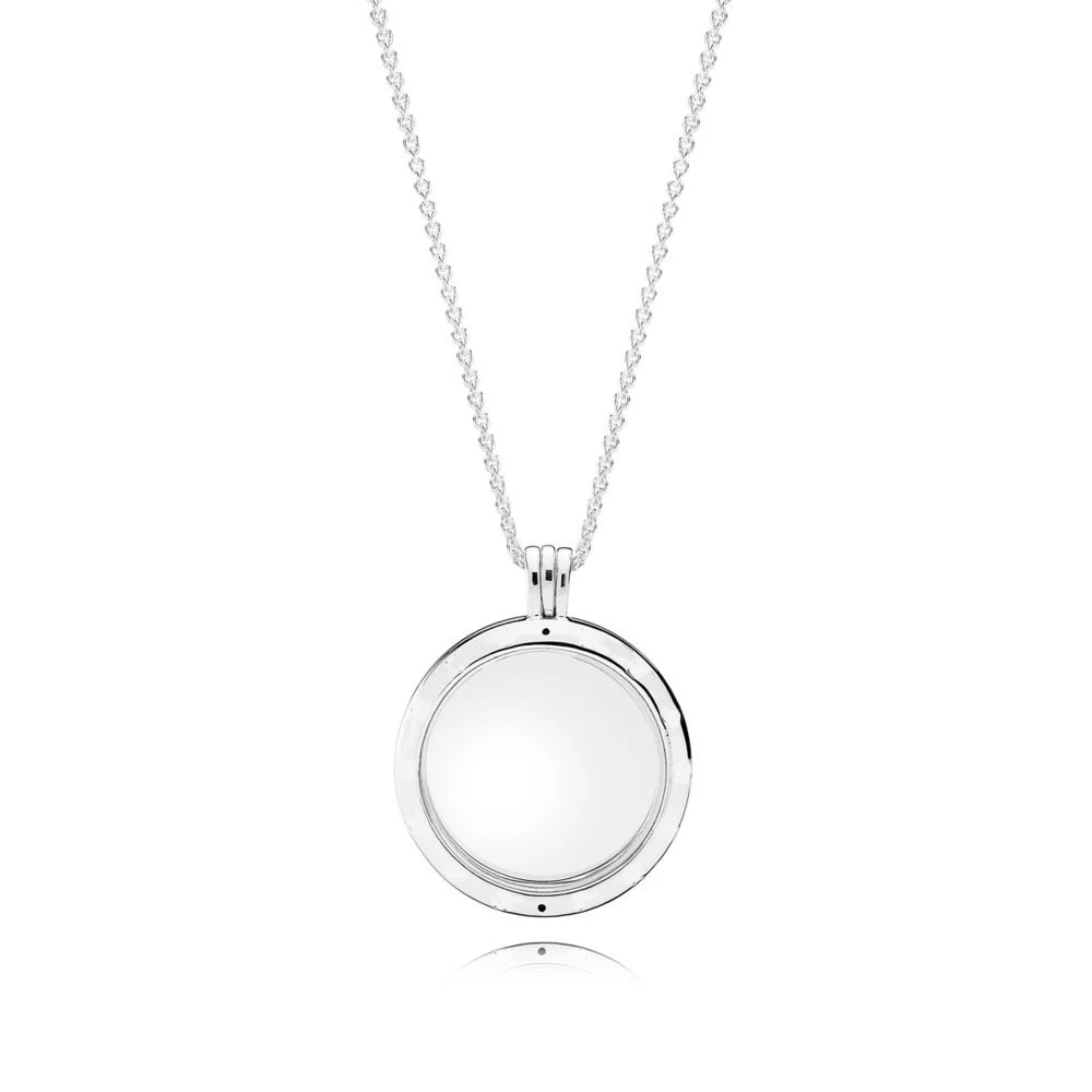 Подлинный 925 пробы серебряный подписной плавающий медальон Европа кулон ожерелье Подходит для женщин шарик Шарм подарок DIY ювелирные изделия