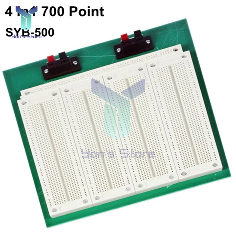 

SYB-500 4 In 1 Breadboard 700 Position Point Tiepoint PCB Solderless Bread Board Breadboard