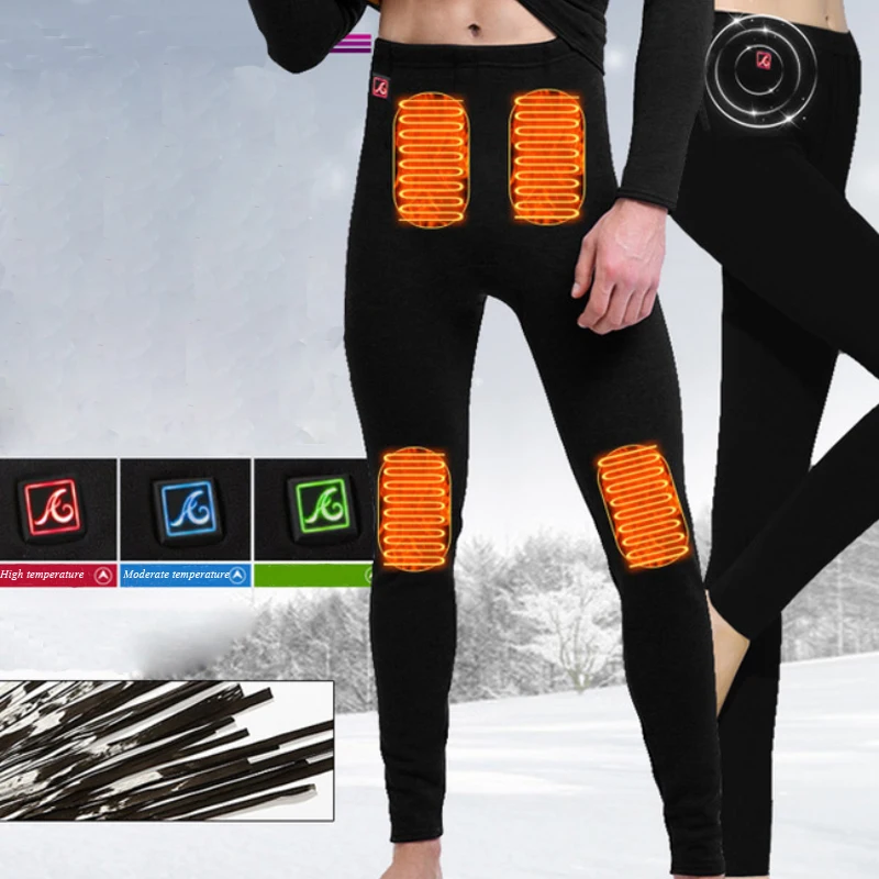 

Men's Winter Outdoor Heating Warming Pants Heated Smart USB Work Pants Adjustable Temperature Control Safety Clothing DKZ050