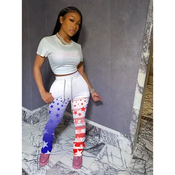 

Casual Woman Pants Stacked Leggings Joggers Women Sweatpants With Pocket Skinny Long Trousers Korean Style Summer Cloth For Wome