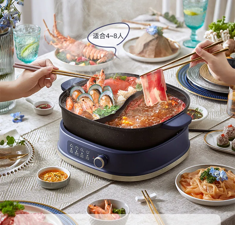 6l Household Electric Hot Pot Electric Two-flavor Hot Pot Multi