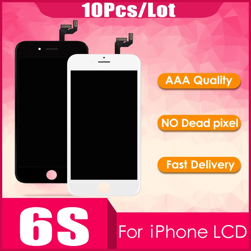10 шт./лот AAA+++ для iPhone 6S ЖК-сборка с 3D сенсорным экраном Замена дисплея без битых пикселей