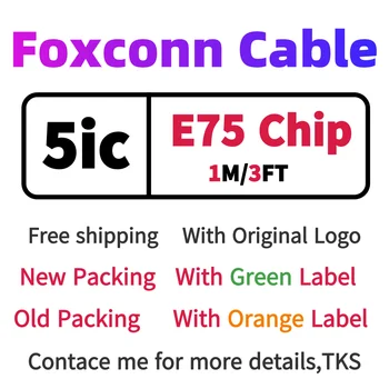 

E75 Chip Foxconn 100 pcs/Wholesale 1M/3FT 5ic E75 Chip Sync Data USB charger Cable Genuine Original Cable Original Product