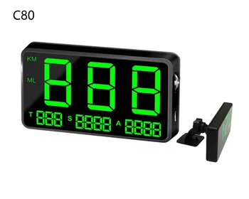 ELING GPS HUD Tachimetro Contachilometri Display digitale della velocità per auto MPH Sveglia da sovraccarico Orologio per auto per tutti i veicoli C80 C90 per Auto RV