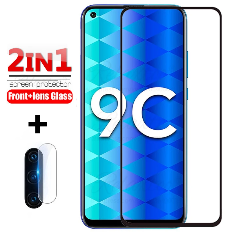 Защитное стекло для Huawei Honor 9C 2020 закаленное с полным покрытием Защитная пленка