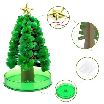 

Crystal Christmas Tree Green DIY Visual Magic Growing Paper Crystals Tree Magically Funny Christmas Trees Kids Novelty Toys