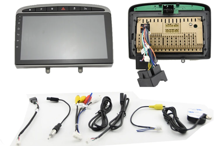 Best AUTOTOP 2 din 9" Android 8.1 Autoradio for Peugeot 308 408 308SW 2007-2014 with 2.5D HD Touch Screen Wifi Mirrorlink BT 2