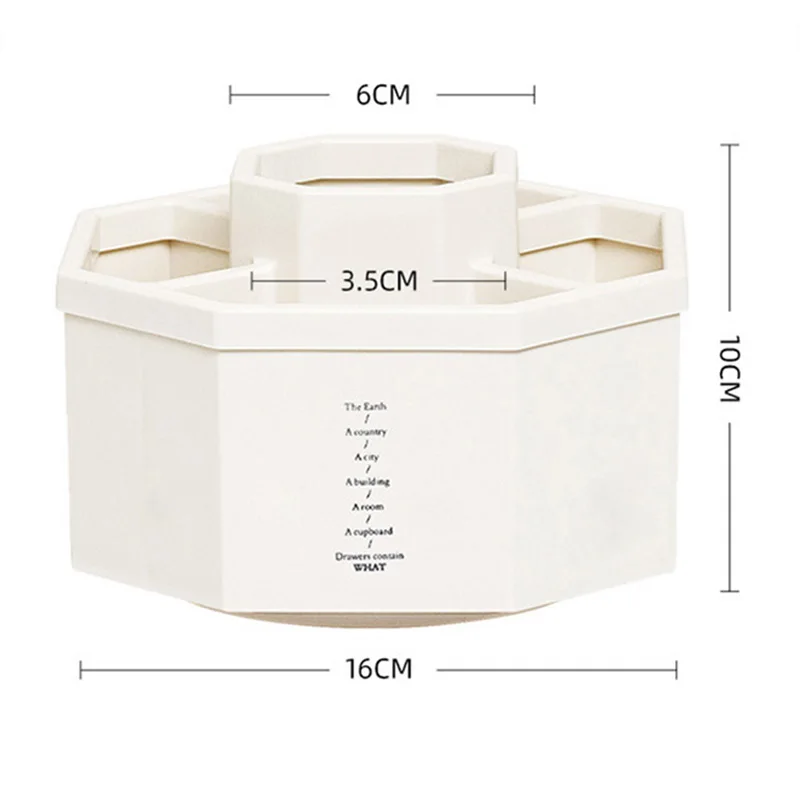Pen Holder Desk Organizer 360&deg; Rotating Large Capacity Pencil Storage Box Desktop School Office Stationery