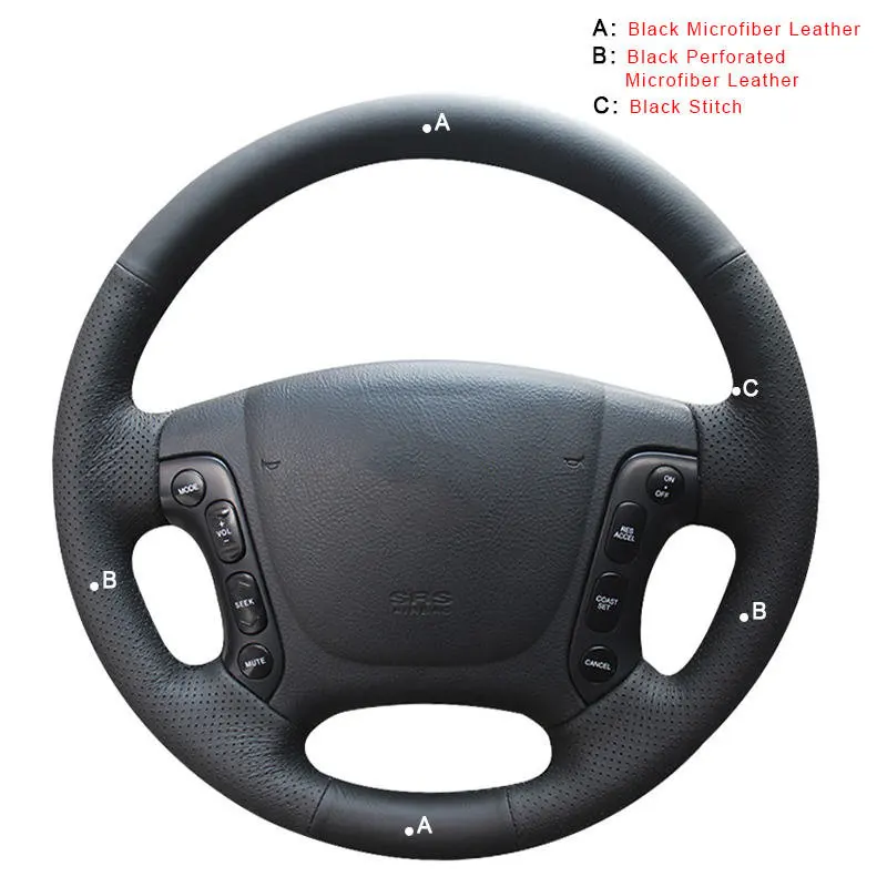 Microfiber Leather Авто Крышка рулевого колеса для hyundai Santa Fe 2007 2008 2009 2010 2011 2012 Автомобильная оплетка на рулевое колесо Чехлы автостайлинг - Название цвета: Microfiber Leather
