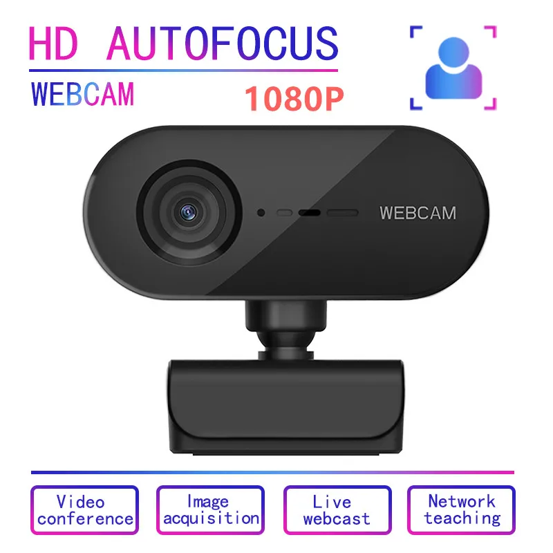 

1080P Auto Focus HD Webcam Rotatable PC Desktop Web Camera Cam Mini Computer WebCamera Cam With Mic Video Recording Work Newest