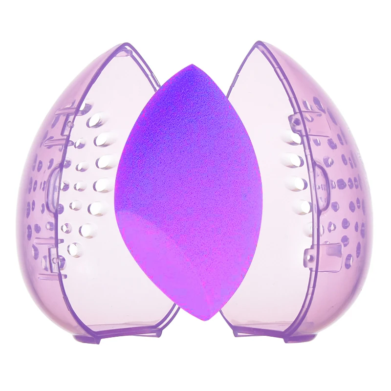 1Pc Beauty Sponge Stand Storage Case Makeup Blender Puff Holder Empty Cosmetic Egg Shaped Rack Transparent Puffs Drying Box 2020|Cosmetic Puff| - AliExpress