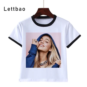 

Cartoon Ariana Grande Print T Shirt Children 2020 Cool Kids O-Neck Short Sleeve T-Shirt Baby Boys Gilrs Cute Tshirt