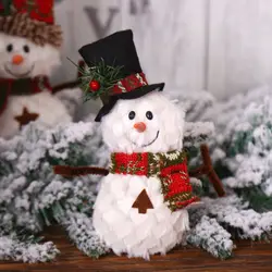 Рождественский снеговик кукла украшения милый Добро пожаловать Санта Снеговик Рождественское украшение для подвешивания на двери Кукла