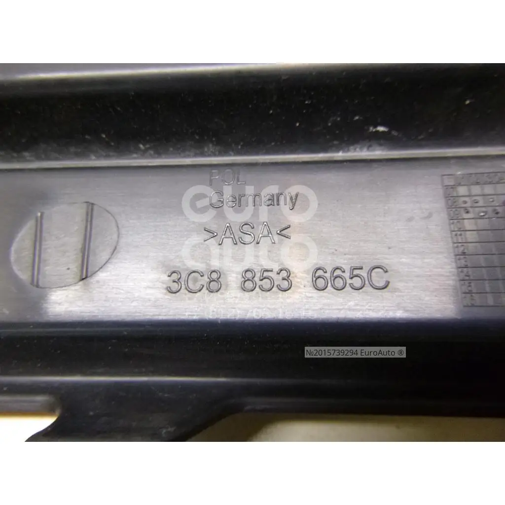 Решетка в бампер левая, состояние – Б/У,, для VW Passat CC 3C8853665C9B9 ДО 2013 ГОДА ПОД ПТФ 3C8853665C9B9