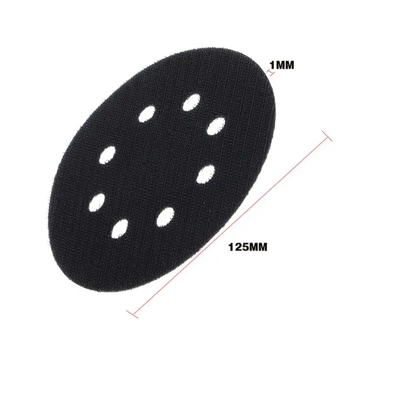 5 Inches(125mm) 8 Holes Ultra-thin Surface Protection Interface Pad for Sanding Pads and Hook&Loop Sanding Discs Thin Sponge