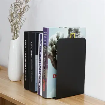 

1 Pair Metal Bookend Heavy Duty and Decorative Modern Design with Non-Skid Base