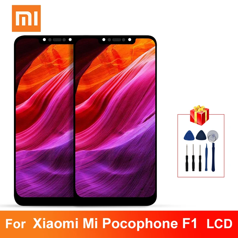 ЖК экран с дигитайзером для Xiaomi Mi Pocophone F1 сменный сенсорный Poco запчасти в сборе