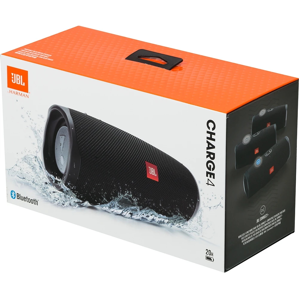 Колонка порт. JBL Charge 4 черный 30W 2.0 BT/USB 7800mAh(JBLCHARGE4BLK