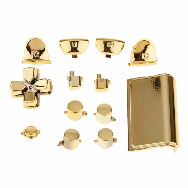 

For PS4 Console Metal Button Kit Set Game Accessories L1 L2 R1 R2 Joystick D Home Key Touch Panel Button Set For PS4 Slim Pro