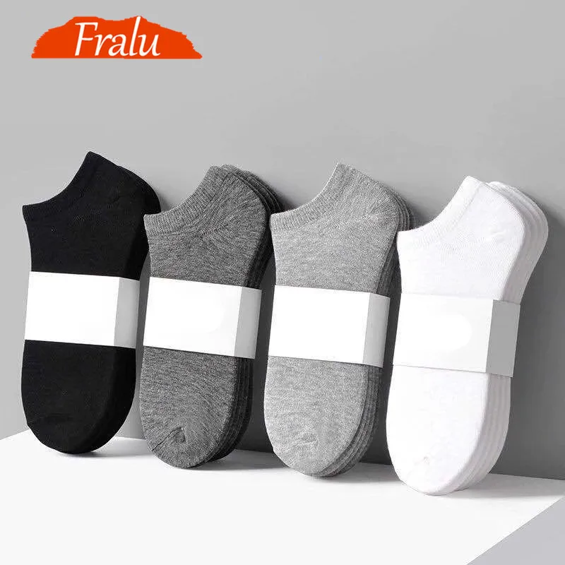 10 Pairs And 5 Pairs Women Socks Breathable Sports socks Solid Color Boat socks Comfortable Cotton Ankle Socks White Black