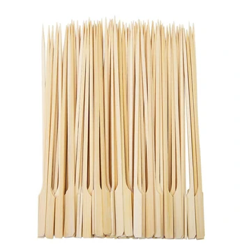 

400Pcs Bamboo Paddle Skewers Barbecue Bamboo Skewers Cocktail Sticks for Barbeque Kebabs Cocktails Buffets Party 15cm