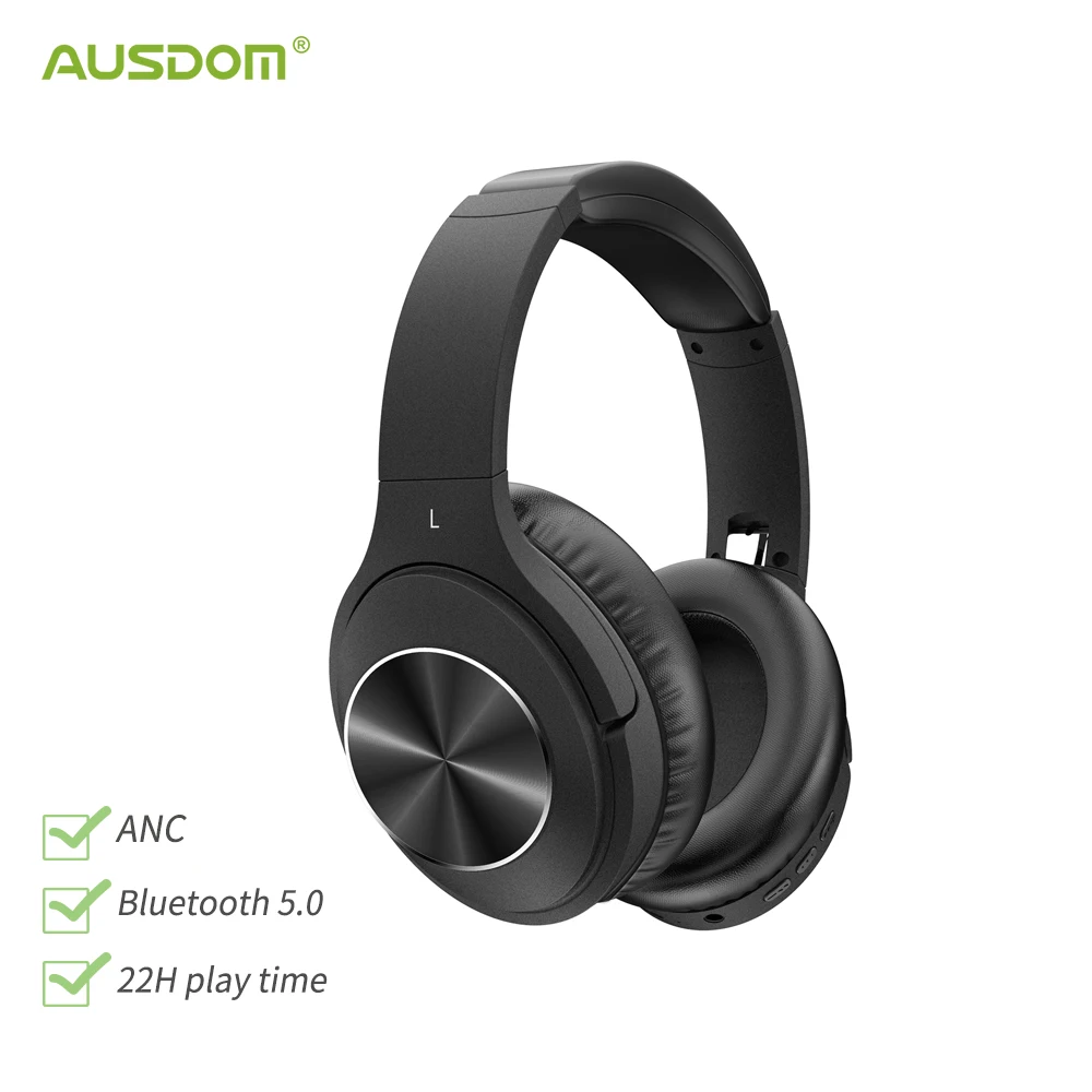 Беспроводные наушники ANC AUSDOM активное шумоподавление Bluetooth 5 0 Hifi стерео гарнитура