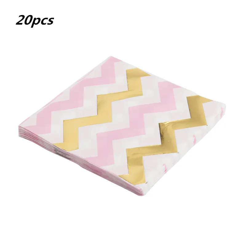 20pcs napkin 20 шт./партия бумажные салфетки в зеленую и желтую полоску на свадьбу для мальчиков и девочек на день рождения, вечерние подарочные украшения - Цвет: 20pcs napkin